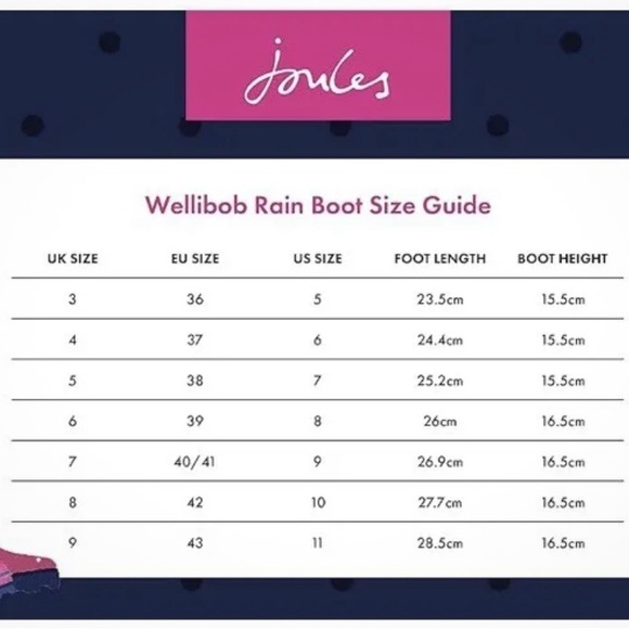 Joules Molly mid height wellies navy ducks umbrella print rain boots - Picture 8 of 8